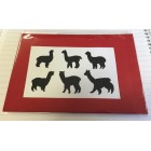 Alpaca Greeting Cards - Alpaca Silhouettes